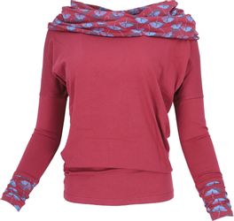 Guru-Shop Longsleeve Lockeres Longshirt aus Bio-Baumwolle, günstig online kaufen