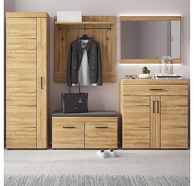 Lomadox Garderoben-Set CARIATI-129, (Spar-Set, 5-St), 5-teilig in Grandson günstig online kaufen