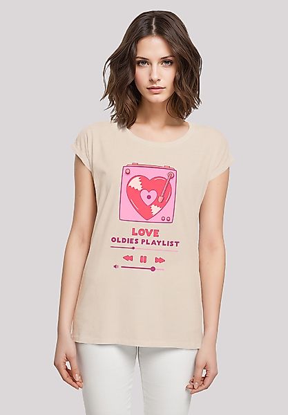 F4NT4STIC T-Shirt "Love Oldies Playlist Valentinstag", Premium Qualität günstig online kaufen