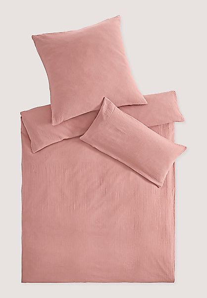 hessnatur Musselin Bettwäsche-Set aus Bio-Baumwolle - rosa - Größe 135x200 günstig online kaufen