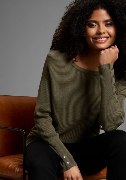 Laura Scott Fledermauspullover Übergangspullover mit überschnittenen günstig online kaufen