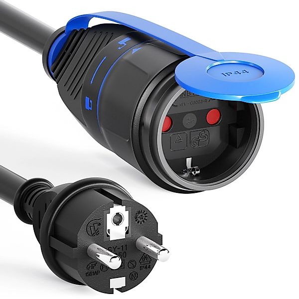 hb-digital 10m Strom Verlängerungskabel für Außenbereich H07RN-F IP44 Siche günstig online kaufen