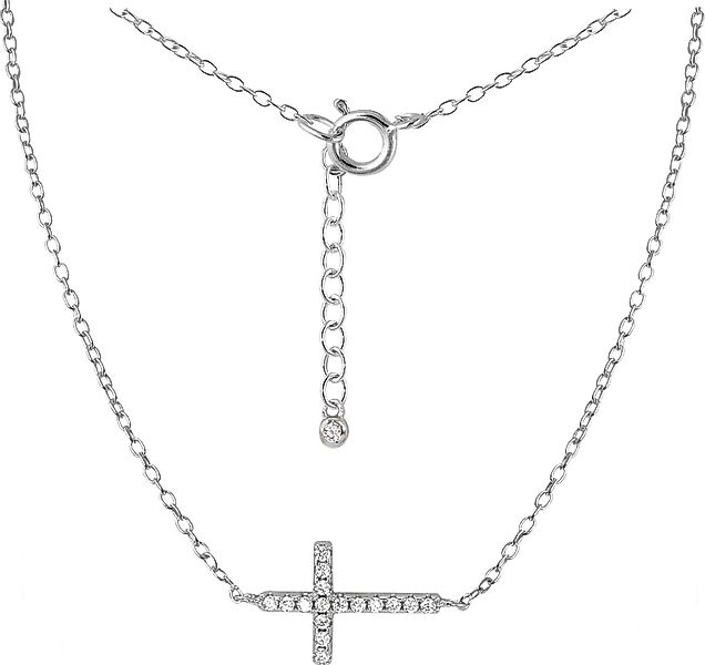 SilberDream Silberkette SilberDream Zirkonia Kreuz Halskette günstig online kaufen
