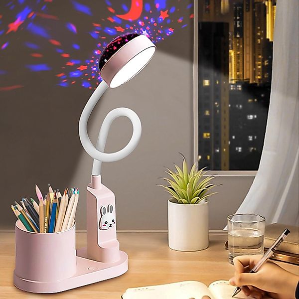 ZEUOPQ Schreibtischlampe Schreibtischlampe 2-in-1 Projektionslampe Dimmbare günstig online kaufen