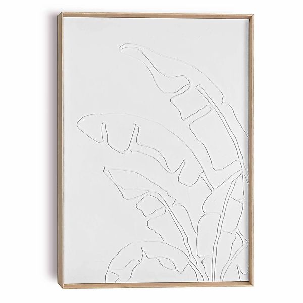 Reinders Wandbild "Palmblätterrelief", Wohnzimmer - Weiß - MDF - Blumen und günstig online kaufen
