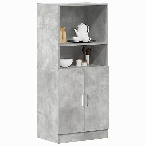 vidaXL Unterschrank Küchenschrank Betongrau 57x41,5x131,5 cm Holzwerkstoff günstig online kaufen