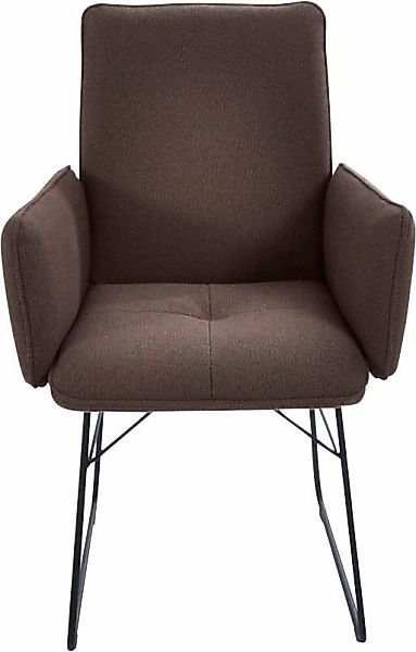 K+W Komfort & Wohnen Armlehnstuhl () 1 Stk.Drahtkufengestell in Metall schw günstig online kaufen
