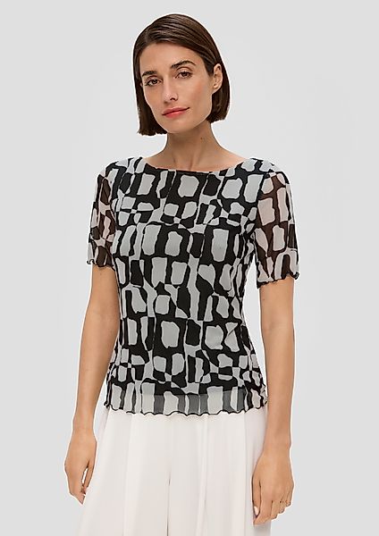 s.Oliver BLACK LABEL Kurzarmshirt T-Shirt mit günstig online kaufen