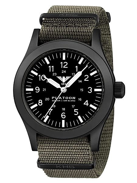 KHS Solaruhr Armbanduhr Platoon Stahl Solar günstig online kaufen