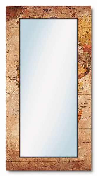 Artland Dekospiegel "Weltkarte", Retro & Vintage, Wandspiegel, Ganzkörpersp günstig online kaufen