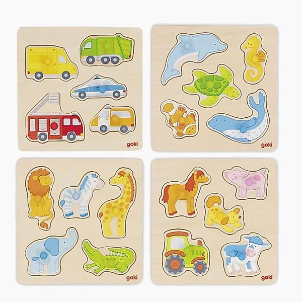 goki Steckpuzzle Steckpuzzle Fahrzeuge und Tiere günstig online kaufen