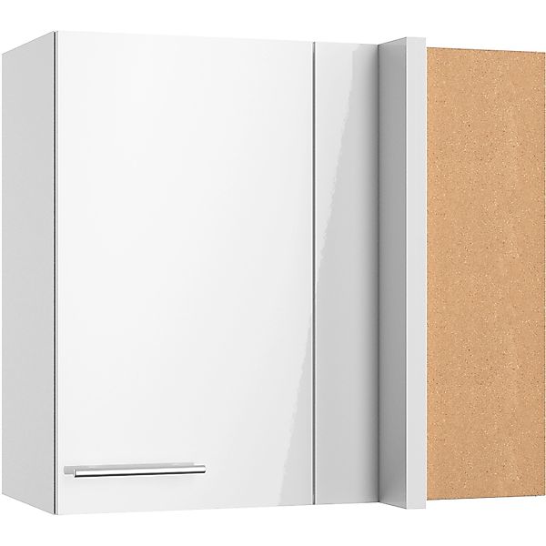 Optifit Küchen-Eckoberschrank Rurik986 80/45x 70,4x 34,9cm Weiß Glanz Weiß günstig online kaufen