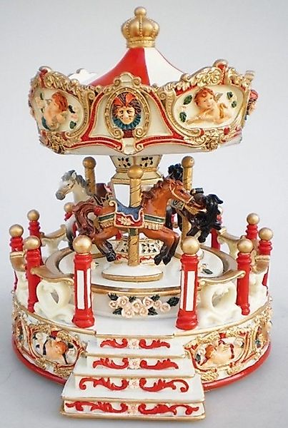 Musicboxworld Spieluhr Karussell Engel rot mit Vorbau günstig online kaufen