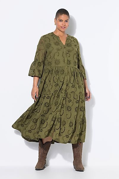 Studio Untold Maxikleid Maxikleid Lochstickerei Volants günstig online kaufen