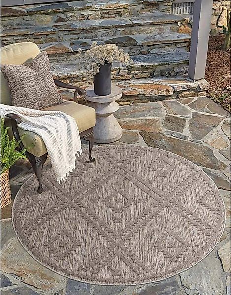 Carpet City Teppich "In-& Outdoorteppich Santorini 454, 3D-Effekt, Raute-Op günstig online kaufen