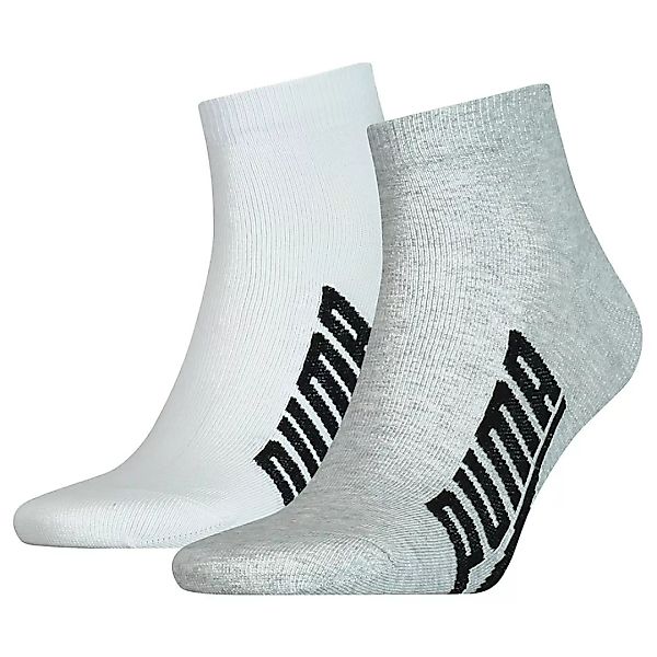 Puma Bwt Lifestyle Quarter Socken 2 Paare EU 43-46 White / Grey / Black günstig online kaufen