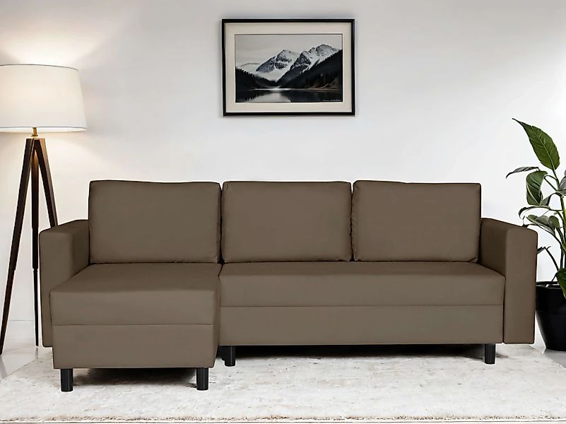 Home affaire Ecksofa "GLENOE Schlafsofa mit Bettkasten, Recamiere beidseiti günstig online kaufen