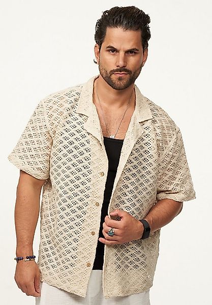 SOULSTAR Kurzarmhemd im Vintage Summer-Look Herren Kurzarm Strick Polo-Hemd günstig online kaufen