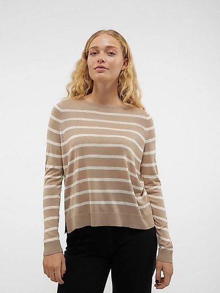 Vero Moda Strickpullover Weicher Feinstrick Rundhals Streifen VMNOVA VMNOVA günstig online kaufen