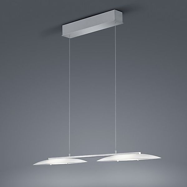 LED Pendelleuchte Sally in nickel-matt 2x 10W 1600W dimmbar höhenverstellba günstig online kaufen