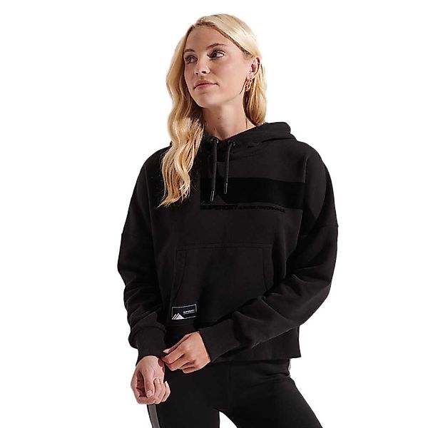 Superdry Mountain Sport Blk Crop Hood Pullover M Black günstig online kaufen