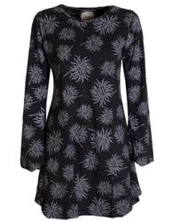 Vishes Tunikakleid Langarm Damen Blumen-Tunika Shirt-Kleid günstig online kaufen