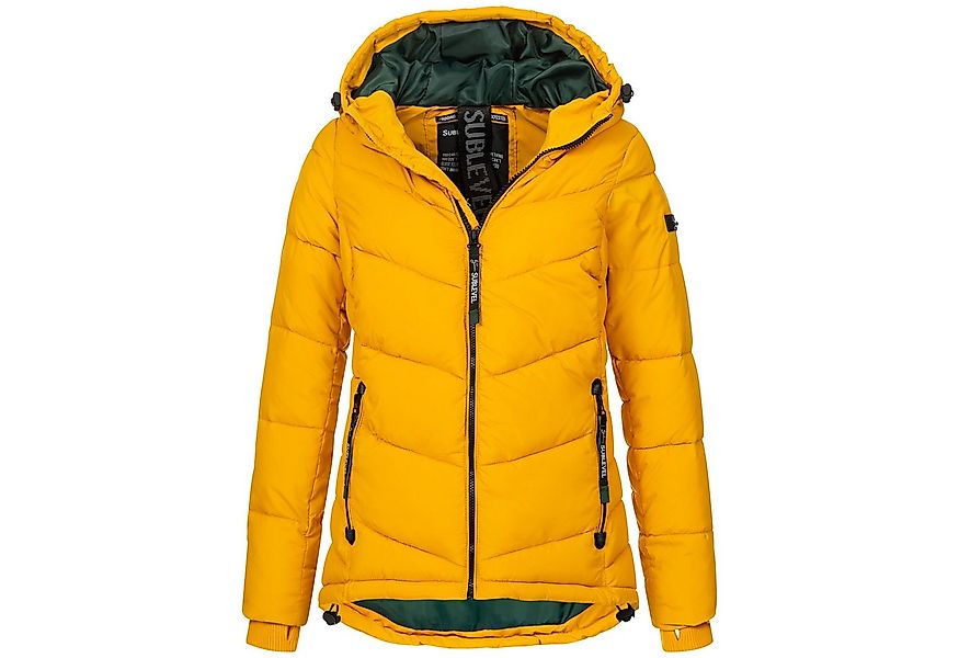 SUBLEVEL Steppjacke Damen mit Kapuze gefütterte Winter Jacke günstig online kaufen