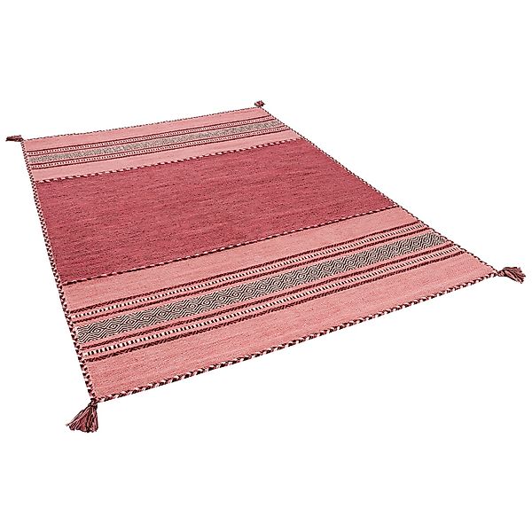 Pergamon Natur Teppich Kelim Navarro Rosa 70x140cm günstig online kaufen