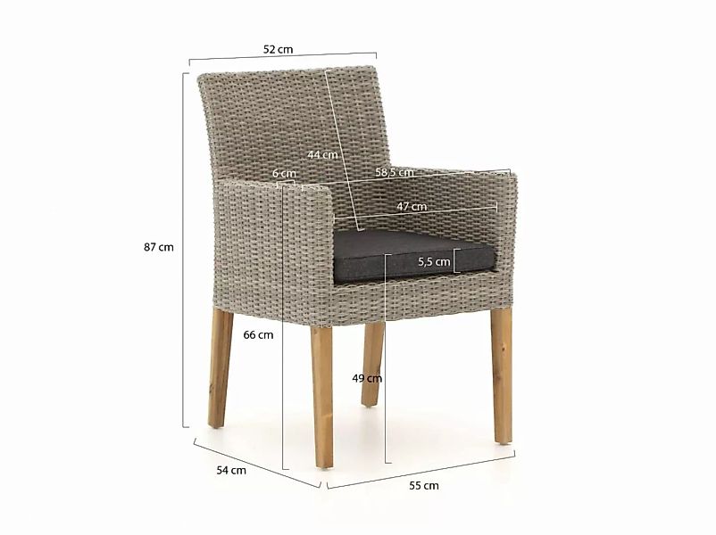 Intenso Lesa/ROUGH-S 160 cm Gartenmöbel-Set 5-teilig günstig online kaufen