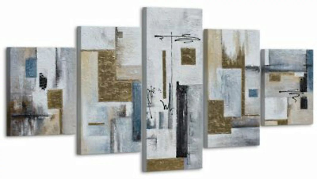 YS-Art™ "Gemälde Acryl ""Komposition"" handgemalt auf Leinwand 160x80 cm" b günstig online kaufen