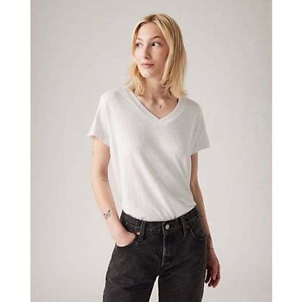 Levis  T-Shirts & Poloshirts A8774 0001 - BOXY VNECK-WHITE günstig online kaufen