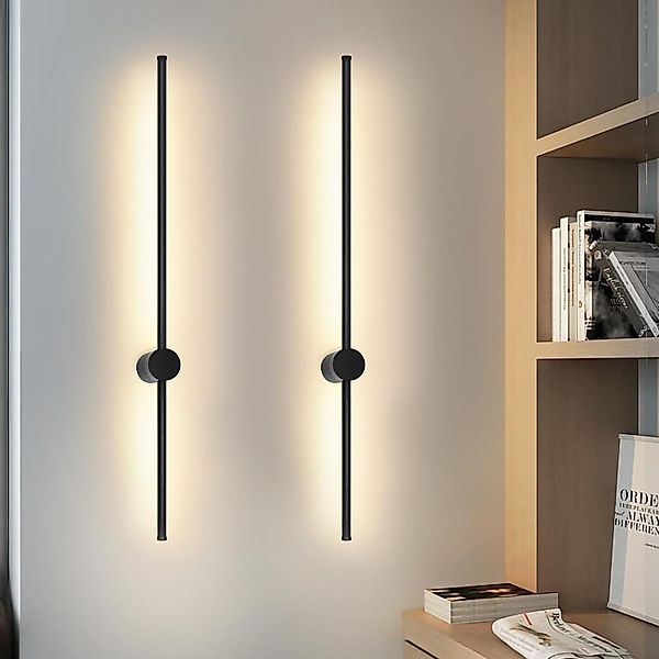 Nettlife LED Wandleuchte 60CM Schwarz Modern günstig online kaufen