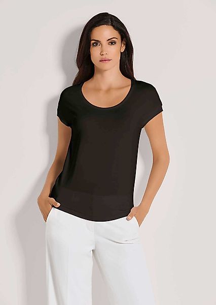 MADELEINE Kurzarmshirt Elegantes Viskose-Oberteil Rundhals, kurzarm, günstig online kaufen