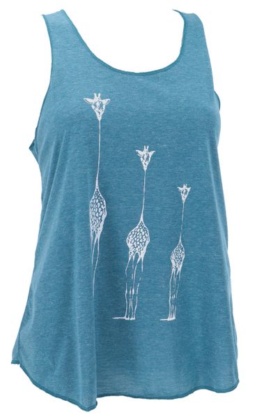 Guru-Shop T-Shirt Tanktop mit Giraffen Retrodruck, günstig online kaufen