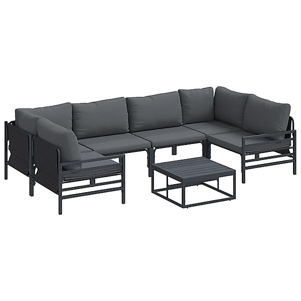 vidaXL Garten-Sofa-Set 7-Tlg Anthrazit Stahl 3378967 günstig online kaufen