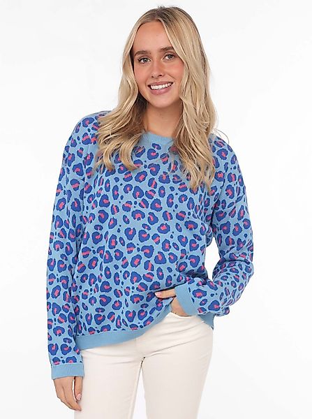 Zwillingsherz Strickpullover "Gestrickter-Leo" Animal-Muster, Rundhalsaussc günstig online kaufen