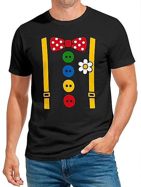 MoonWorks Print-Shirt Herren T-Shirt Clownkostüm Aufdruck Fasching Karneval günstig online kaufen