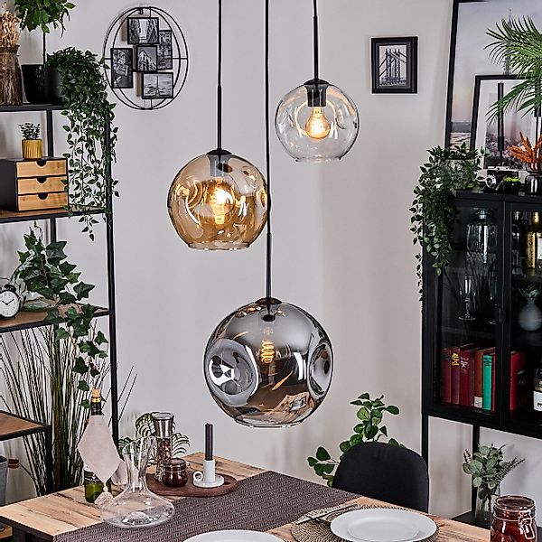 hofstein Hängeleuchte Hängelampe aus Metall/Glas in günstig online kaufen
