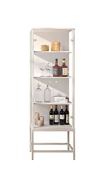 freiraum Vitrine STEP 4 Fächer, 1 Tür, in Weiß - 57,4x176,1x32,7cm (BxHxT) günstig online kaufen