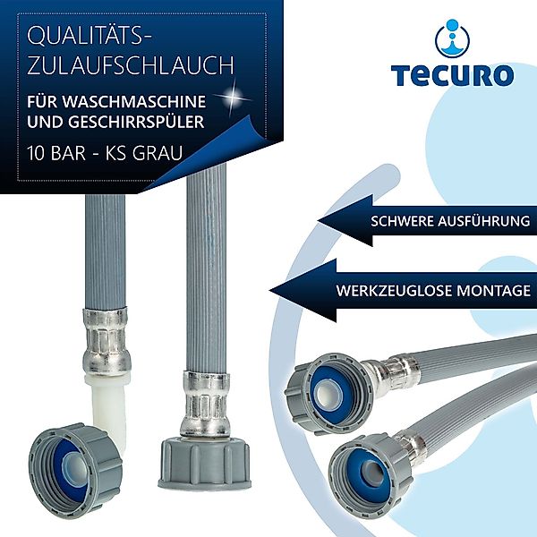 tecuro Schlauch Zulaufschlauch für Waschmaschine Geschirrspüler günstig online kaufen