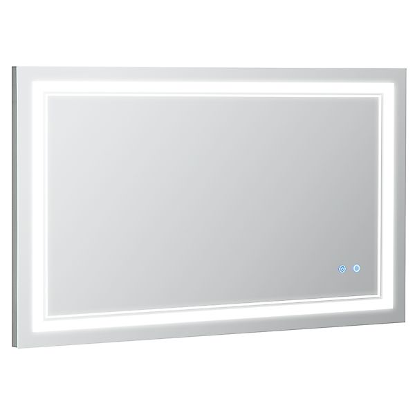 kleankin Badspiegel mit LED-Beleuchtung 100x60cm, wasserdicht IP44, Touchsc günstig online kaufen