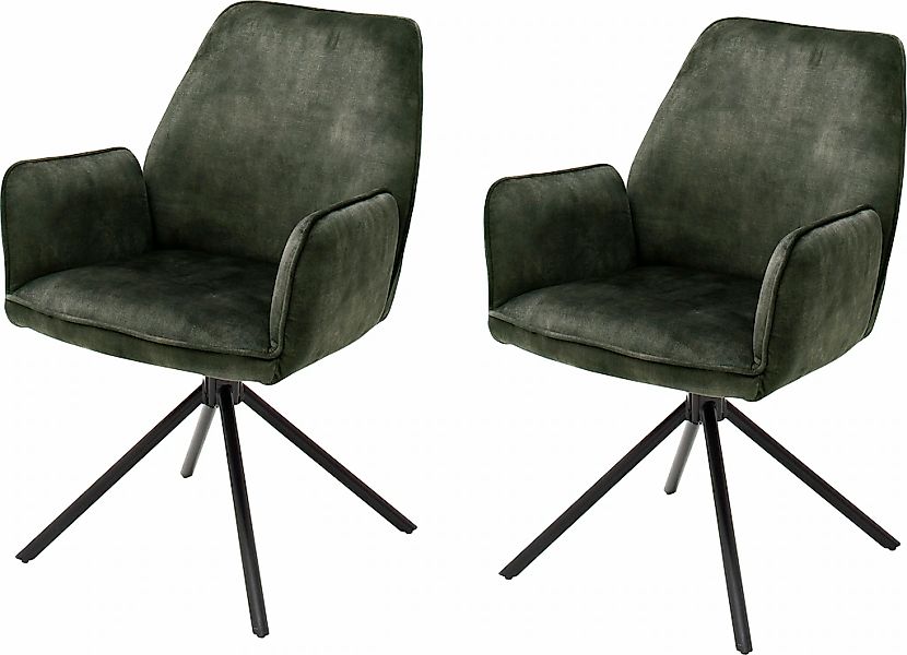 MCA furniture Esszimmerstuhl "Ottawa mit Armlehne", (Set), 2 St., Vintage, günstig online kaufen