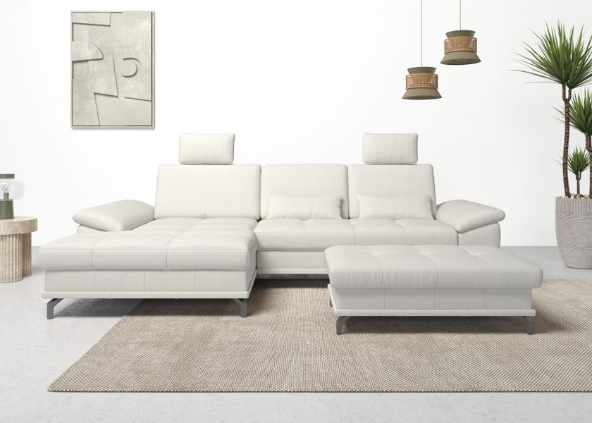 PLACES OF STYLE Ecksofa "Costello L-Form, B: 301 cm mit Sitztiefen-, Armtei günstig online kaufen