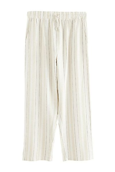 Next Pyjamahose Gestreifte Schlafanzughose aus Leinenmix-Gewebe (1-tlg) günstig online kaufen