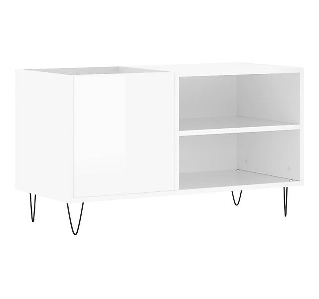 vidaXL Beistellschrank Plattenschrank Hochglanz-Weiß 85x38x48 cm Holzwerkst günstig online kaufen