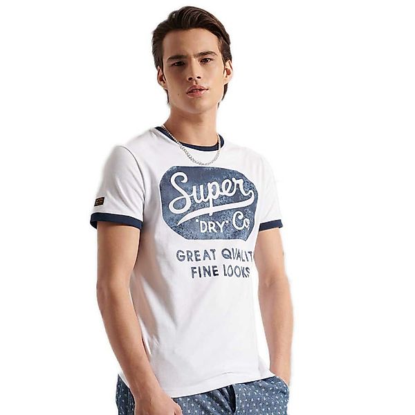 Superdry Workwear Ringer 220 Kurzärmeliges T-shirt XL Brilliant White günstig online kaufen