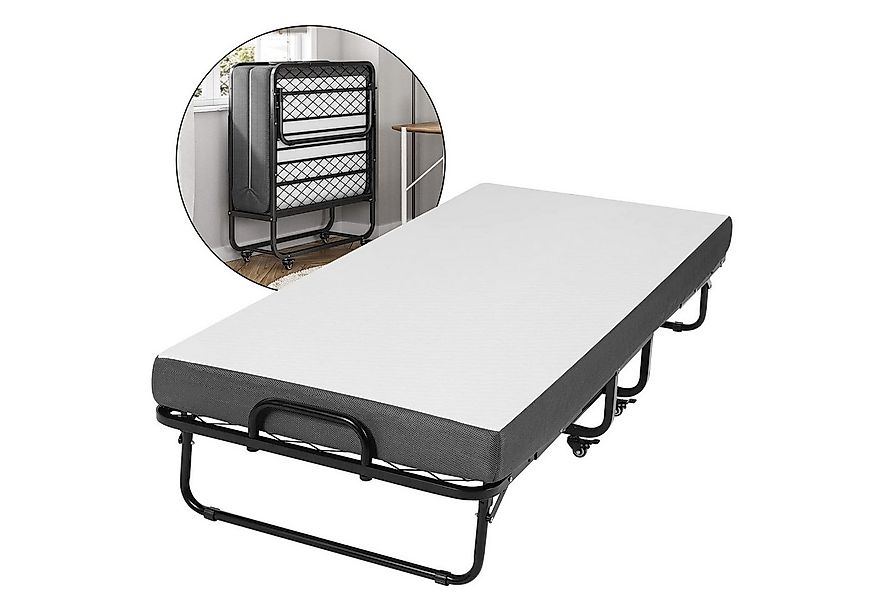 MSMASK Klappbett Gästebett 90x200cm auf Rädern, mit Dicke Matratze aus Gedä günstig online kaufen