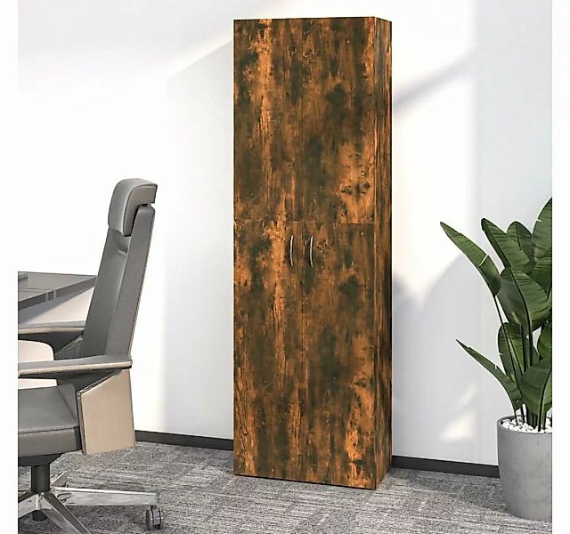 furnicato Aktenschrank Büroschrank Räuchereiche 60x32x190 cm Holzwerkstoff günstig online kaufen
