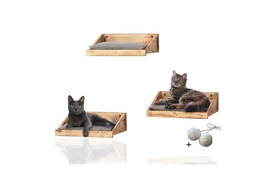 Rohrschneider Katzen-Kletterwand Katzen Kletterstufe mit Kissen Katzentrepp günstig online kaufen