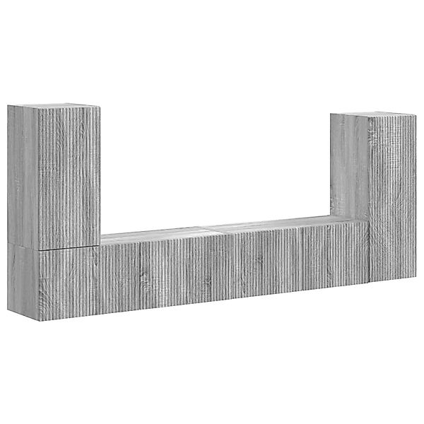 vidaXL TV-Schrankset 4 Stk Graues Sonoma Holzwerkstoff 3409120 günstig online kaufen